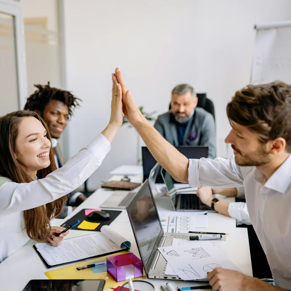 Team High-Five Success